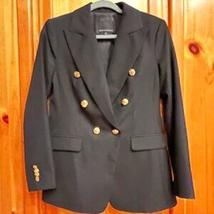 Banana Republic Black Blazer with Gold Buttons-- Size 6